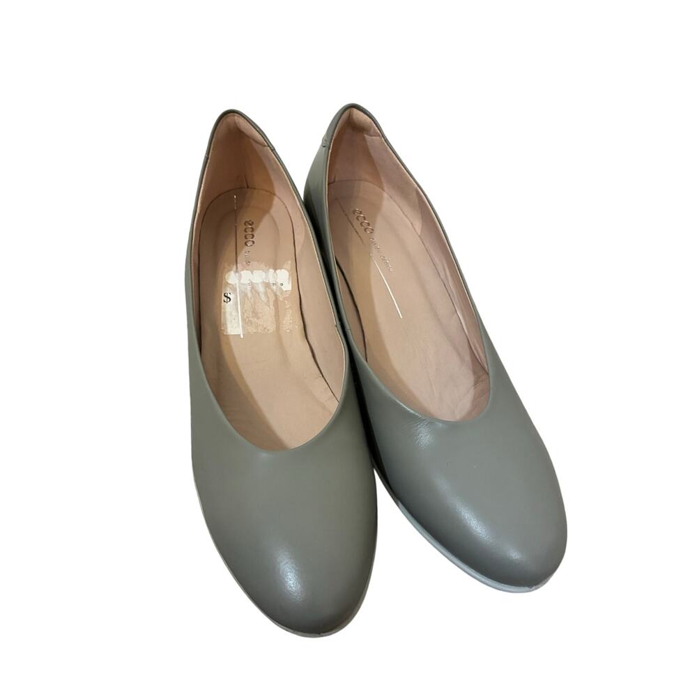 ECCO Sculpted 45 Plain Gray Leather Comfort Heels Casual Pumps Womens EU 41 - Picture 2 of 7